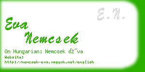 eva nemcsek business card